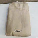 Quince European Linen Duvet Cover W/ Shams Set Toffee King Cal Msrp $214. Fixed Price $116.98.