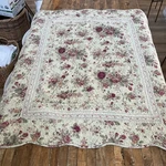 Greenland Home Fashions Antique Rose Quilt 50" X 60" Scalloped Edging Reversible. Fixed Price $46.00.