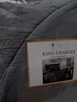 Historic King Charles 3PC Gray Grey Matelasse Floral Bedspread Set -. Fixed Price $149.99.
