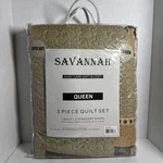 New Savannah Printed 3-PIECE Super Soft Quilt Set Full/queen. Fixed Price $49.99.
