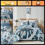 King Quilt Bedding Set Lightweight Summer Bedspread, Botanical Pattern, 3-PIEC. Fixed Price $64.79.