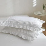 Ranznaz Ruffled Pillow Shams Size Set Of 2, 100% Standard, White. Fixed Price $42.37.