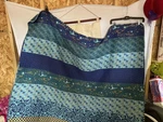 Quilt 50X60 In Blue Green Floral Bird Nature 100% Cotton Cottagecore Grannycore. Fixed Price $60.00.