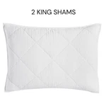 Hotel Collection Linen Blend Dobby Diamond Quilted King Sham Set White. Fixed Price $41.86.