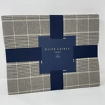Ralph Lauren Gipson Plaid Throw Blanket Jete 54X72 Taupe 100% Cotton. Fixed Price $170.99.