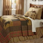 Stratton Full Queen Quilt Hand Stitched Country Star Patchwork Khaki Red Green. Fixed Price $160.95.