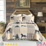 Rustic King Quilt Set W/ Shams Soft Cotton Lightweight Cozy Bedding Collection. Fixed Price $64.82.
