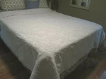 Linea Casa By Sferra Portugal Mattlasse White Full Sized Bedspread Coverlet. Fixed Price $60.00.
