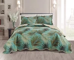 Masterplay 3-PIECE Fine Printed Tropical Palm Leaves Oversize (118" X 95") Qu.... Fixed Price $124.08.