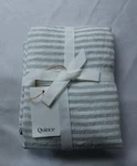 Quince Adults' European Linen Stripe Sham Set NC3 Mist/white Size King. Fixed Price $44.99.
