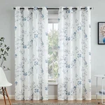 Beauoop Floral Linen Semi Sheer Curtains 84 Inches Long 2 Panels For Living R.... Fixed Price $73.68.