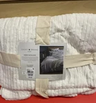 Lucky Brand Ribbed Matelasse 100% Cotton Full/queen Coverlet White Msrp 315.00. Fixed Price $198.99.