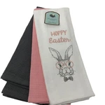 Farmhouse Easter Kitchen Towels Spring Holiday Bunny Rabbit Home Decor Pink Gray. Fixed Price $17.56.