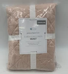 Pottery Barn Kids Baby European Linen Quilt Blush Pink Toddler 36" X 50" #A9C. Fixed Price $109.20.