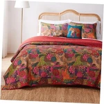 Greenland Home GL-1304WBSQ Jewel Quilt Set, 5-PIECE Full/queen (5 Piece) Red. Fixed Price $186.48.