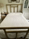 Vintage Bates George Washington Choice Bedspread Cream Hobnail F/q 112X92. Fixed Price $89.00.