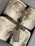 Eikei Luxury Faux Fur Throw Blanket Soft Oversized Mocha Tan Chinchilla X-long. Fixed Price $118.00.