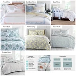 Martha Stewart Floral 3PC SET-1 Duvet, 2 Pillow Shams, 100% Cotton Comforter. Fixed Price $49.99.