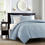 Madison Park Quebec Blue Reversible Coverlet Set. Fixed Price $49.99.
