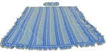 Vintage Dolly Madison Inc. Blue Multi Color Gingham Striped Bedspread Set Full. Fixed Price $19.00.