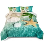 Bducok Ocean Comforter Set Beach Bedding Full Size Starfish Coastal Bed.... Fixed Price $51.76.