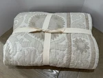 Pottery Barn Alanya Suzani Quilt Full Queen Natural Beige. Fixed Price $159.00.