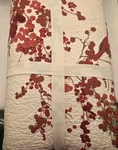 Pottery Barn Red Berry Wreath Quilt Full/ Queen & White New With Tags. Fixed Price $289.99.
