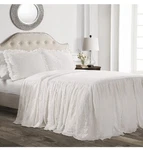 Lush Decor Ruffle Skirt Bedspread+sham Vintage Chic Farmhouse Style 2PC Set Twin. Fixed Price $51.75.