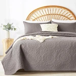 Dark Gray Quilt Set King/cal Size, Embossing Microfiber Bedspreads With .... Fixed Price $42.54.