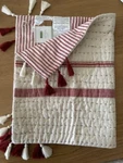 Pottery Barn Nellie Quilted Lumbar Pillow Cover Pick-stitch Red Ivory Christmas. Fixed Price $59.99.