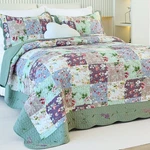 Evenhug 100% Cotton Patchwork Quilt Queen Size Set Lightweight Floral Q.... Fixed Price $145.57.