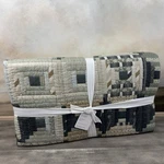 Pottery Barn Jaxson Reversible Quilt Full/queen Green Multicolor Nwt. Fixed Price $249.95.