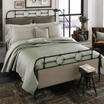 Beekman 1802 Sangerfield Squares Queen Quilt Coverlet New Granite Grey Metallic. Fixed Price $112.99.