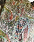 Pottery Barn Zia Floral Quilt Blue Pinkish Red Green Queen No Shams Rare. Fixed Price $123.93.