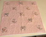 Vintage Baby Sleeping Animals , Machine Embroidered And Quilted Blanket. Fixed Price $34.95.