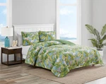 Tommy Bahama Quilt Set Reversible Cotton Bedding With Matching King, Sky. Fixed Price $153.61.