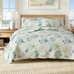 Great Bay Home Coastal Quilt Set 3-PIECE Full/queen Size Nautical Bedding. Fixed Price $73.63.
