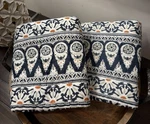 SET/2 Pottery Barn Navy Quilted Pia Medallion Standard Pillow Shams New Open Box. Fixed Price $69.30.