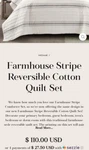 Twin Lush Decor Farmhouse Stripe Reversible Cotton 2 Piece Quilt. Fixed Price $40.00.