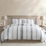 Haven Lane Comforter Set Gray Grey Striped 3-PIECE Dillon Pillow Shams Cotton. Fixed Price $184.99.