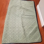 Pottery Barn Kids Green Navy Blue Stars Reversible Quilt Queen. Fixed Price $85.00.