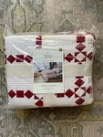 3PC King Holiday Matelasse Quilt And Sham Set Red/white Plaid - Threshold. Fixed Price $95.00.