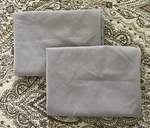 Pair Of King Size Gray Pillow Shams Members Mark Solid Color, Sleek, Polyester. Fixed Price $7.96.