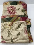 2 Raymond Waites Pillow Shams Embroidered Floral Plaid Trim King Silky Cotton 85. Fixed Price $30.00.