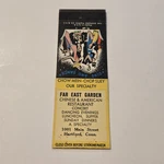Far East Garden Hartford Connecticut Matchbook Cover. Fixed Price $7.95.