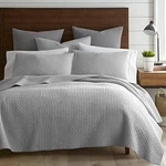 The Industrial Shop Quilt Set Cotton Lightweight X-stitching, Gray, Queen. Fixed Price $49.99.