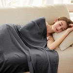 Amyhomie Cooling Blanket, 100% Rayon Derived From 79" X 91", Dark Gray. Fixed Price $34.73.