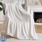 Joiedomi White Throw For Couch, Soft Fleece Blankets Birthday Gifts. Fixed Price $34.99.