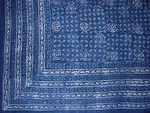 Dabu Indian Tapestry Cotton Bedspread 108" X Queen-king Blue. Fixed Price $55.99.