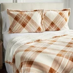 Berkshire Printed Plaid Bonded Dobby Coverlet (chestnut Queen). Fixed Price $39.99.